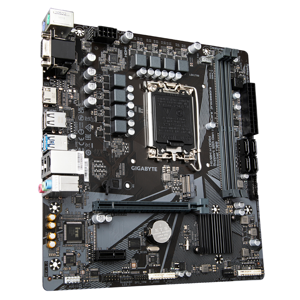 Bekijk afbeelding 1 van Gigabyte H610M H: Socket 1700, DDR4